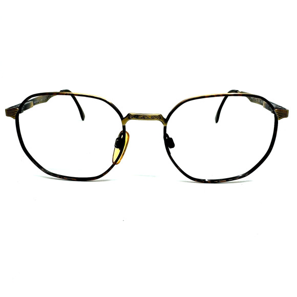 Marcolin Mod. 6160 Col. 855 Eyeglasses Frame 52-19-135 Vintage Gold Black H9408 - Picture 1 of 7